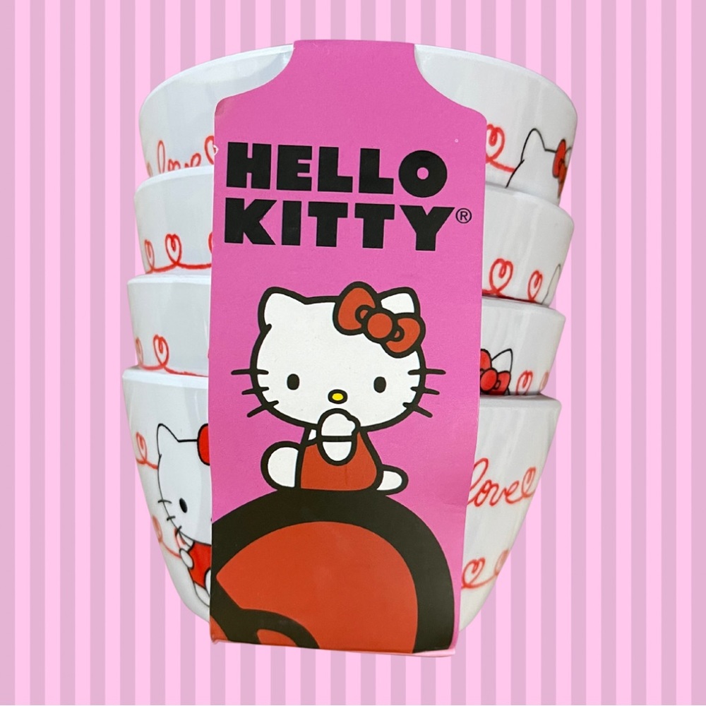 ❤️ Hello Kitty® by Sanrio® Valentine’s Day Love Notes Tidbit Bowls - Set of 4❤️